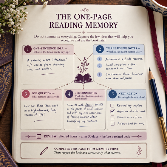 A sample page from READ, MARK &; REMEMBER.