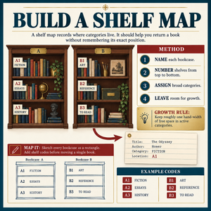Show the sample page of SHELVES THAT MAKE SENSE.